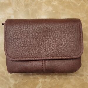 Rich Brown Leather Change Purse